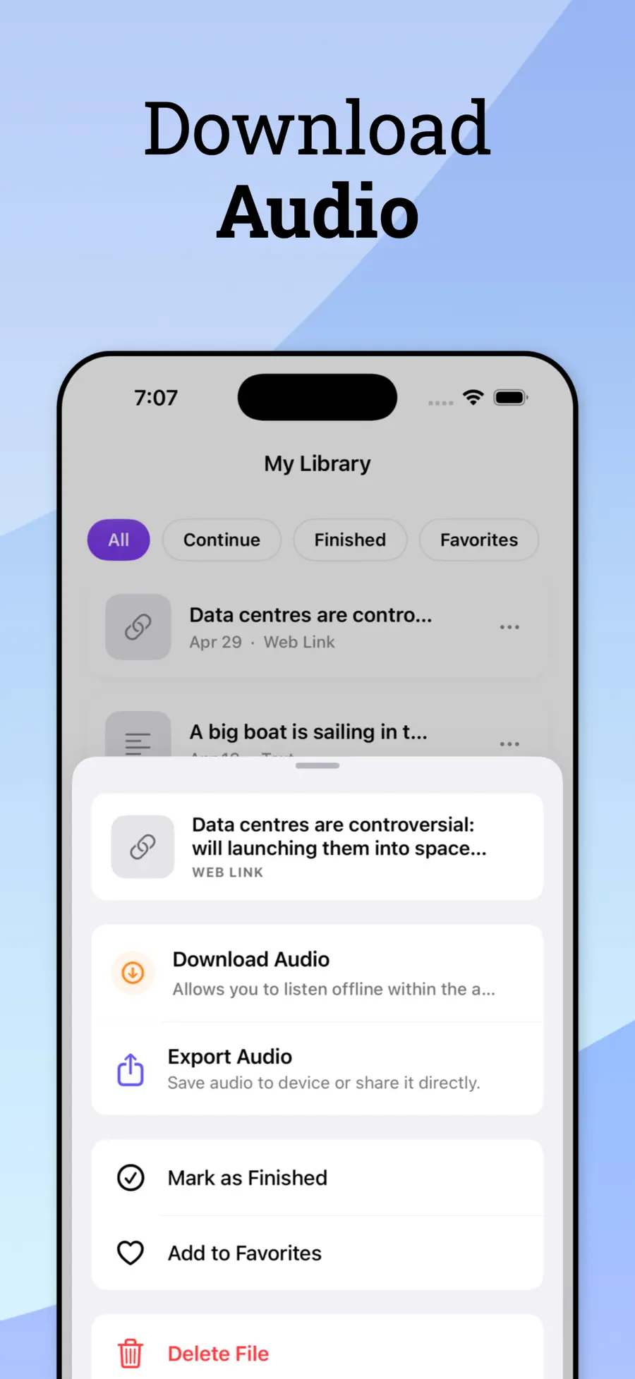 AI summary of a long document